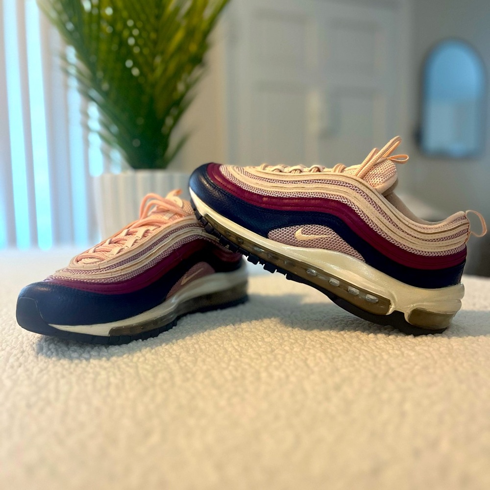 Nike Air Max 97 in Navy, Pink, and Cream